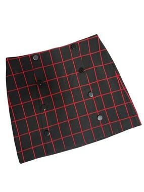 Loft plaid button black and red skirt ladies size 14 like new!